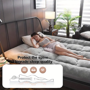 Matras lantai Jepang mewah, atasan kain berlapis tekstur lembut poliester bantalan tidur berkemah bantalan tidur tidak licin dapat dicuci dapat dilipat - Product Image 2