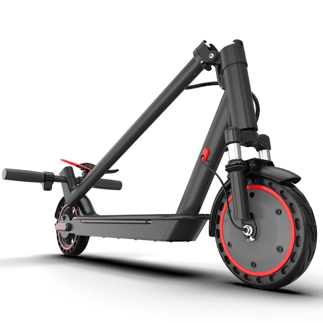 USA Local Stock Electric Scooter for Adults with Side Light, Hot Sale Direct E-Scooter, 10 Inch Solid Tire, Dual Suspension