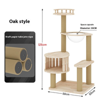 Moyen petit luxe meubles de maison bois chat griffoir tour jouet arbre à chat avec poteau en sisal hamac cadre d'escalade pour chats animaux de compagnie