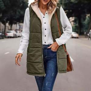 Women's Quilted Gilet <strong>Body</strong> <strong>Warmers</strong> Winter Vest <strong>Fleece</strong> Jacket <strong>Ladies</strong> Winter Sleeveless Coat - Product Image 1