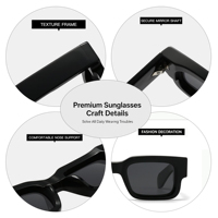 Lunettes de soleil personnalisées 2026 avec logo, style rétro, promotionnelles, tendance, surdimensionnées, polarisées, en acétate noir