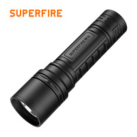 Mini lampe de poche LED rechargeable avec batterie Li-on, étanche IP44, 150 lumens, 4 modes, interrupteur à une touche, lumière d'urgence pour le camping