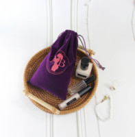 Pochette en velours doux avec cordon de serrage, sac de rangement pour bijoux, bracelet, collier, boucles d'oreilles, sac anti-poussière portable en velours