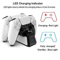 Station de Recharge Rapide Dual LED Type-C YLW pour Accessoires de Jeu et Manettes PS5 Sony
