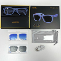 Gafas Inteligentes S2 MAX con Asistente IA, Cámara de 500W Píxeles, Foto/Video 1080p, Llamadas BT, Lente Dual, Batería de 290mAh, Carga Magnética Táctil