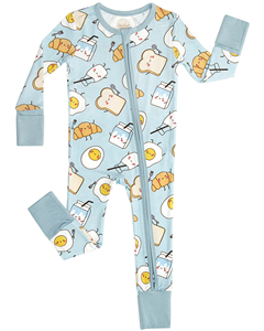 Erkek Bebek Tulumu Toptan Özel Baskılı Çift Fermuarlı Uzun Kollu Sonbahar Tulumu Bebek Romperi Bambu Pamuk Yeni Doğan Bebek Kıyafetleri - Product Image 3