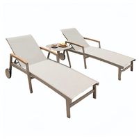 Chaise longue d'extérieur Prima OEM en teck massif, taille personnalisée, chaise de terrasse et chaise à bretelles