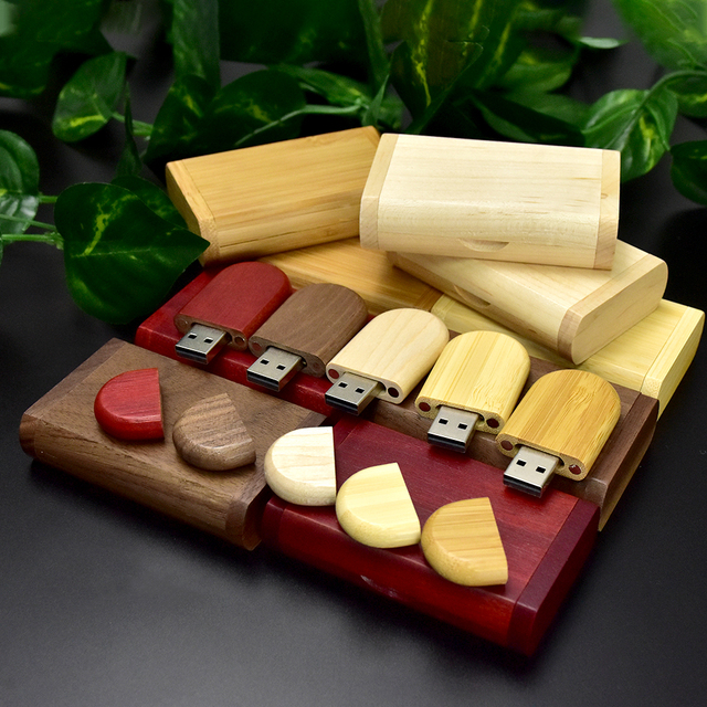 Wooden USB 2.0 Key Memory USB 4GB 16GB 32GB 64GB 128GB Environmental Protection Pendant