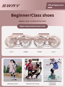 Pattini a Rotelle Unisex per Bambini e Adulti, per Ragazze e Ragazzi, con Doppia Protezione e Ruote in PU, <span class=keywords><strong>Pattinaggio</strong></span> su Ghiaccio - Product Image 6