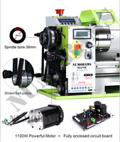 Tour à métaux manuel NU210E 400 mm avec guides trempés pour le travail des métaux, loisirs et bricolage