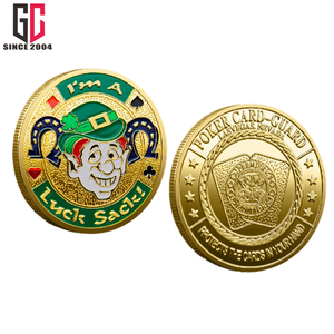 12 ans usine personnalisé métal émail défi pièce porte-bonheur puce médaille Las Vegas chanceux or carte presse cadeau de collection - Product Image 2