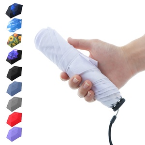 19 Inch Ultra Light Carbon Fiber Umbrella Hot Selling Product Custom Printed Compact 3 Fold Mini Umbrella for Women Portable - Product Image 1