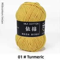 Kit de pelotes de fil de coton laitier 4 brins en gros, 100 % coton peigné pour bébé, teint, anti-boulochage, fil à filer à quatre brins