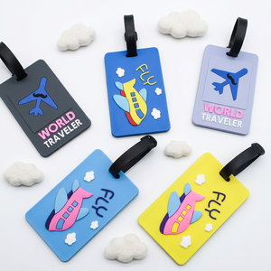 Manufacture Customized <b>Waterproof</b> Rectangle <b>Silicone</b> Luggage Tag PVC Baggage Tag - Product Image 2