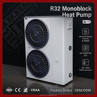 Pompe à chaleur écologique R32 à faible GWP 675, non destructrice d'ozone, monobloc air-eau pour chauffage au sol A++