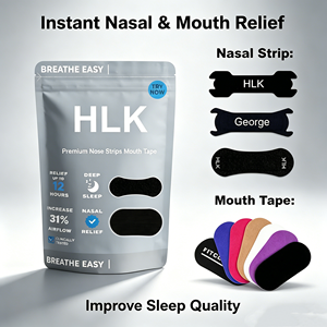 Tiras Nasales HLK Hipoalergénicas de Alta Calidad con Aroma Personalizado, No Irritantes, Extra Fuertes, para <span class=keywords><strong>Dormir</strong></span> Mejor y Aliviar los Ronquidos - Product Image 1