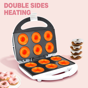 Machine à beignets JAMAKY 21,6 cm x 12 cm avec plaque antiadhésive et verrou de sécurité, 1000 W, machine à pâtisserie électrique - Product Image 2