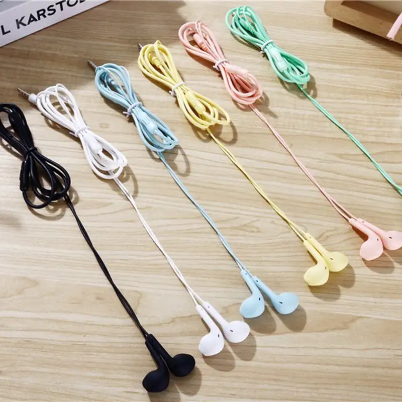 U19 Portable Sport 8 Colors Earphone Wired Super Bass With Built-in Microphone 3.5mm In-Ear Wired Hands Free For Smartphones