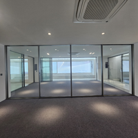 Portes coulissantes en verre pliantes en aluminium ultra-minces, résistantes aux ouragans, sans rail ; Portes coulissantes en verre trempé pour chambres à coucher