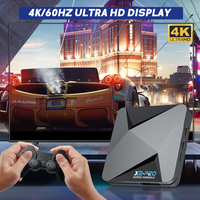 صندوق ألعاب سوبر كونسول X2 برو مع مخرج 4K عالي الدقة وذاكرة 64 جيجابايت ووحدتي تحكم لاسلكيتين، قابس أمريكي، وحدة تحكم ألعاب أندرويد تي في
