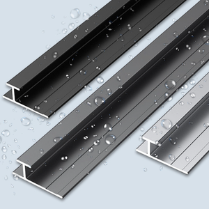 Moulure de bordure en aluminium de type I-Beam pour placage de <span class=keywords><strong>bois</strong></span> UV et panneau intégré avec finition d'angle en plaque de cristal de carbone - Product Image 4