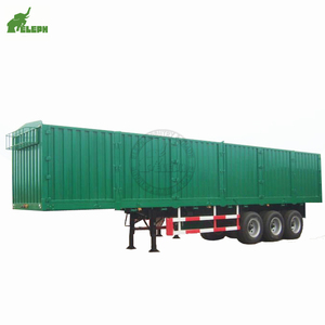 Box Trailer 3 <span class=keywords><strong>Axel</strong></span> Bulk <span class=keywords><strong>Cargo</strong></span>/Aliments Boîte de transport Semi Remorque/Van Semi Remorque Camion Remorque - Product Image 4