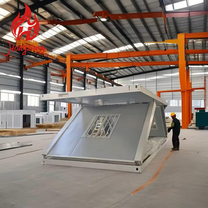 منزل حاويات متنقل قابل للطي مسبق الصنع بطول 20 قدمًا، منزل حاويات محمول قابل للطي بطول 40 قدمًا، مخيمات لمواقع البناء - Product Image 2