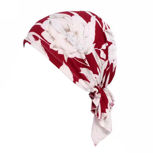 <span class=keywords><strong>Turban</strong></span> ethnique pour femmes, bonnet de chimiothérapie pré-noué, foulard à enfiler, couvre-cheveux de nuit, bandana - Product Image 4