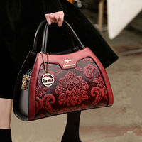 Tas Tangan Wanita Kecil Berkualitas Tinggi Premium PU Cetak Elegan Tas Selempang untuk Wanita Paruh Baya dan Lansia Tas Hadiah