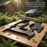Tapis de sol de voiture en TPE imperméables pour XPeng G6 2023-2026, doublures de plancher 5D à rebord profond, sur mesure, accessoires