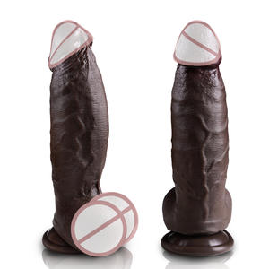 Commercio all'ingrosso realistico Dildo liquido Silicone anale spina con ventosa a sfera manuale di spinta per adulti giocattolo del sesso per le donne - Product Image 1