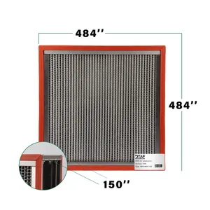 Distributori di fabbrica su misura resistente alla temperatura in fibra di vetro foglio di alluminio filtro hepa