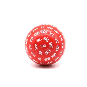 HS 100 faces en plastique dés D100 boule sphérique en rouge bleu vert violet jaune noir et blanc prune couleurs pour l'utilisation du jeu - Product Image 5
