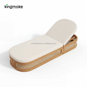 Set di Mobili da Esterno in Alluminio <span class=keywords><strong>per</strong></span> Spiaggia, Lettini Prendisole Regolabili Impermeabili con Cuscini - Product Image 3