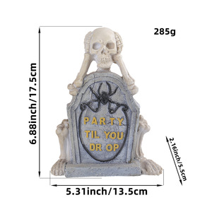 Witt Halloween Fantôme Homme <span class=keywords><strong>Pierre</strong></span> <span class=keywords><strong>tombale</strong></span> Décoration Fantôme Festival Horreur <span class=keywords><strong>Pierre</strong></span> <span class=keywords><strong>tombale</strong></span> Ne pas écouter Table Résine Artisanat - Product Image 6