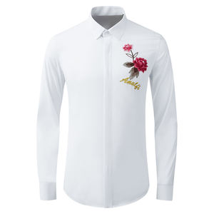 <span class=keywords><strong>Chemise</strong></span> d'affaires à manches longues sans <span class=keywords><strong>repassage</strong></span> pour hommes 2025 haut de gamme suspendue décontractée polyvalente et formelle - Product Image 6