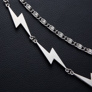 Cadena de cintura Yueli Lightning Bolt, cinturón de cadena de metal de aleación estilo punk, cadena corporal de moda para discoteca, cadena de cuerpo con múltiples bucles de aleación de zinc estilo Ins - Product Image 4