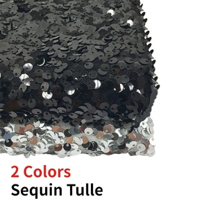 Rts 5mm căng Polyester Spandex thêu <span class=keywords><strong>sequin</strong></span> vải tuyn vải - Product Image 1