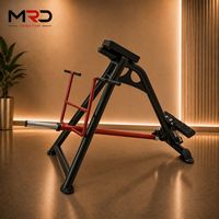 MRD Appareil de fitness commercial Rameur à barre en T en acier à résistance réglable avec système de sécurité pour les bras et le dos