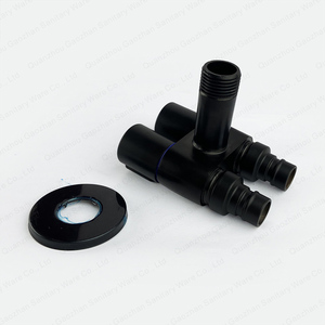 Neues Zink 1 in 2 out Winkel ventil Doppel griff Shunt Wasserhahn Umsteller Neues Design 3-Wege-Winkelventil - Product Image 6