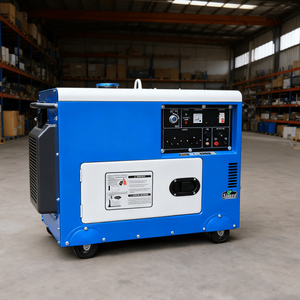 Mạnh mẽ 10KW xách tay máy phát điện diesel với bánh xe chờ Prime điện 5KVA 8KVA 10KVA 12kva 15kVA cực kỳ yên tĩnh 110/220/380V - Product Image 1