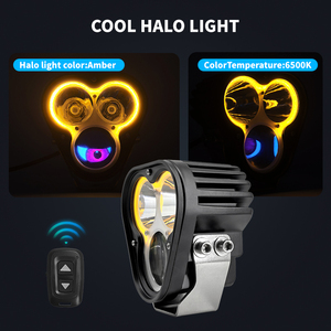 Luz LED de Conducción para Coche Todoterreno, Ojos de Demonio Dinámicos con Lente Intermitente, 12V 24V, con Control Remoto, para Decoración de Vehículos y Ambiente - Product Image 2