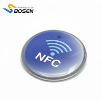 Etiqueta de Llavero NFC Programable de Epoxi, Forma Personalizada, Tarjeta de Control de Acceso RFID, Etiqueta Adhesiva con Reseñas de Google y Facebook para Promoción Empresarial
