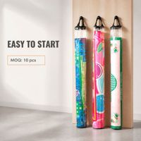 Sac de rangement pour tapis de mahjong, tube long en PVC transparent avec poignée de transport pour tapis de jeu de table, fournitures pour salle de jeux à domicile
