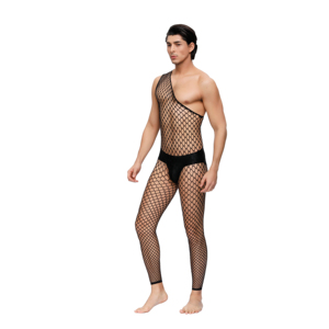 Collant sexy en nylon et élasthanne, lingerie en résille, sous-vêtements en maille pour hommes sissy - Product Image 5