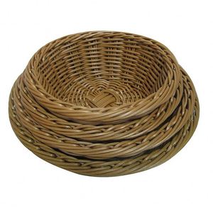 Stile europeo cesti di frutta rotondi in <span class=keywords><strong>Rattan</strong></span> <span class=keywords><strong>con</strong></span> <span class=keywords><strong>coperchio</strong></span> in plastica per l'organizzazione di ristorazione cucina - Product Image 4