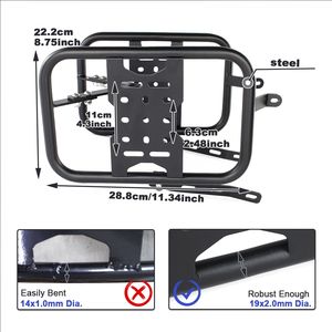 Waximoto Supporto Portapacchi Laterale per Borse da Sella Aftermarket Compatibile con <span class=keywords><strong>Royal</strong></span> <span class=keywords><strong>Enfield</strong></span> 650 Interceptor e <span class=keywords><strong>Continental</strong></span> <span class=keywords><strong>GT</strong></span> 650 - Product Image 4