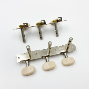 Clavijas <span class=keywords><strong>de</strong></span> Afinación <span class=keywords><strong>de</strong></span> Guitarra Cortas, Triples, Blancas, <span class=keywords><strong>de</strong></span> Cabeza Redonda, con Doble Orificio, 3R3L, para Guitarra Eléctrica, Acústica y Clásica - Product Image 4