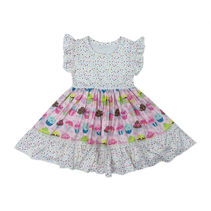 Qingli OEM oder ODM Baby Mädchen Kleid 1 Jahr Geburtstags torte Kleid Kurzarm Boutiquen Kinder kleidung - Product Image 1