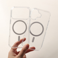 Étui de chargement sans fil magnétique transparent en silicone, étanche et antichoc, avec support magnétique, garantie de 6 mois, 11 couleurs pour